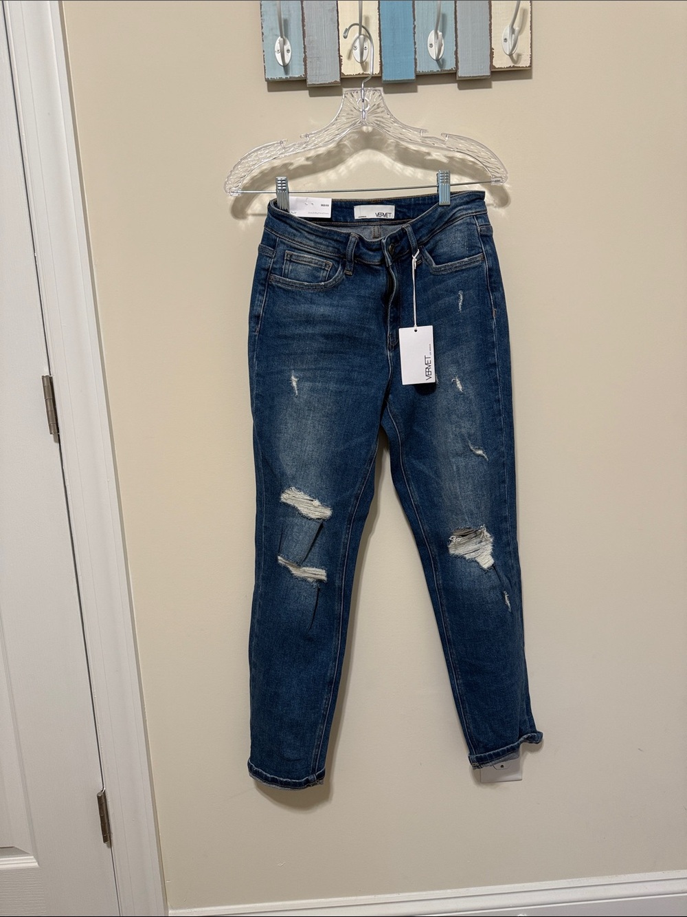 VERVET BY FLYING MONKEY Women’s Distressed Skeeter Boyfriend Jeans / Size 26